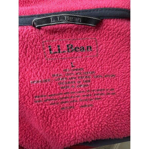 L.L. Bean Womens Polartec Wind Pro Fleece Jacket L Pink & Gray - Picture 3 of 7